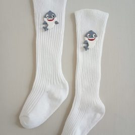Köpek Balığı Figürlü Beyaz Kokulu Çorap